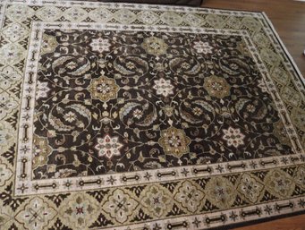 Quality Indian Bashir Rug From Wools Of New Zealand Measuring Approximately 8 Feet X 10 Feet.
