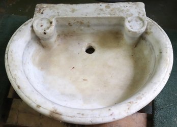 Antique French White Marble Sink, Classical European Design.