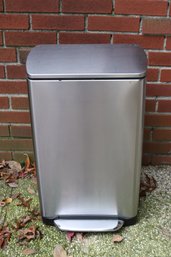 Simplehuman Large Stainless- Steel Trash Can With Foot Pedal.