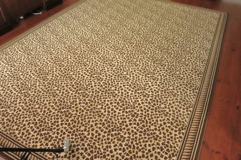 Quality Custom Animal Print Carpet Measures Approximately 9 Feet X 12 Feet.