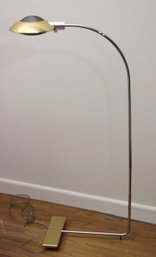 Vintage Cedric Hartman Designer Floor Lamp Made In USA, In A Chrome And Brass Finish