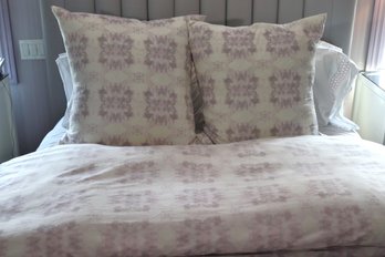 Two European Square Pillows With Sham And Down Duvet With Cover By ABC Co.