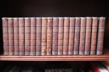 Lot Of Antique (1831), French Leather- Bound Books 1st Edition- Memoirs Of The Duchess Abrantes In 18 Volumes.