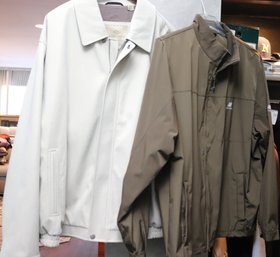 Two Mens Lightweight Zippered Jackets, -New Balance, And Joseph Abboud