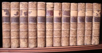 Alisons History Of Europe, Antique Set Of 12 Leather- Bound Books, From 1849, With Illustrations.