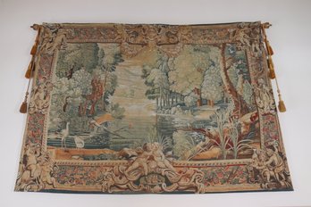 Large French Tapestry Approximately 9.5 Feet X 8 Feet -see Pictures For Label