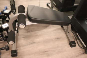 An Adjustable X Mark Exercise Bench