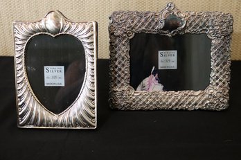 Two Sterling Silver Picture Frames From The 925 Inc With Repousse Style Frames