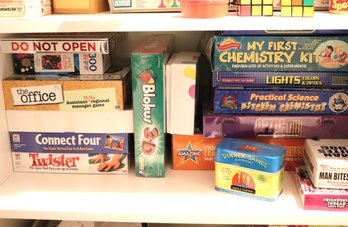 A Large Lot Of Boxed Games And Fun Toys  Practical Science, Chemistry Kit And More.
