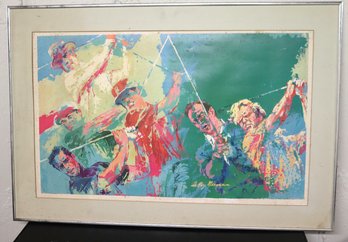 Leroy Neiman Abstract Framed Golf Print