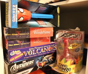 Lot Of Vintage Boxed Games, Avengers, And Giant Spider-Man Pez