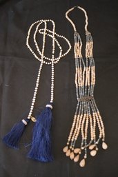 Two Vintage Necklaces With Crystal Beads