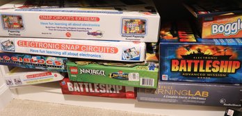 Vintage Games With Learning Labs, Electronic Snap Circuits, Battleship, And More.