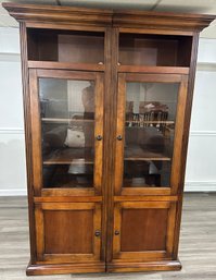 2 Wood Cabinets Can Be Put Together To Make One Piece