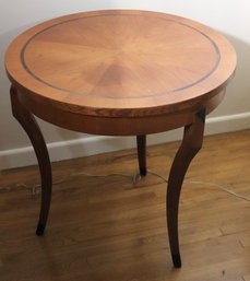 Vintage Bloomingdales Round Accent Table Made In Italy Looks To Be Cherry Wood With Gueridon Accent