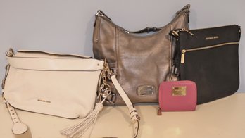 Group Of Vintage, Pre-owned, Michael Kors Pocketbooks And Wallet.