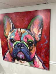 Large Vinyl Print Of Dog Approximately 47 X 47 Inches