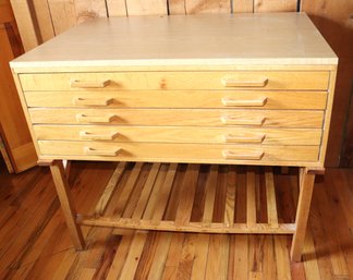Drafting Table/ Storage With Formica Top