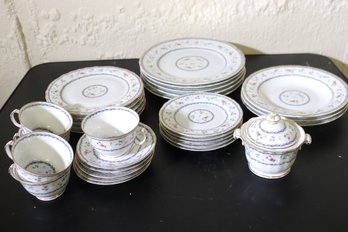 Partial Bernardaud China Set In Artois Bleu Pattern Limoges, France, Still Has Tags And Appears To Be Unused
