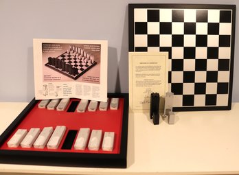 Modern Architecturally Designed, Chess Set By David Kerivan