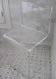 Vintage Sculptural Lucite Cantilevered Accent Chair
