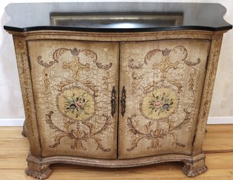 Traditional Style Stenciled Console Cabinet