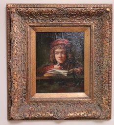 Titus At His Desk Fine Art Oil Portrait Painting On Board Signed By Austin With COA From Timeless Treasures
