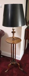 Vintage Floor Lamp/side Table Measures Approximately 17 W X 17 D X 54 Tall. There Are Some Age-Appropriate
