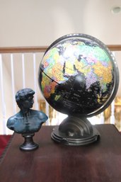 Replogle 12-inch Straight Globe And Ceramic Bust/David