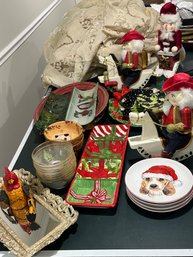 Assorted Holiday Items And Home Decor