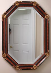 Gorgeous Octagonal Wall Mirror With A Beveled Edge! Approx 28 X 40 Inches