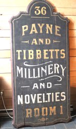 Heavy Hand Painted Antique Wood Sign
