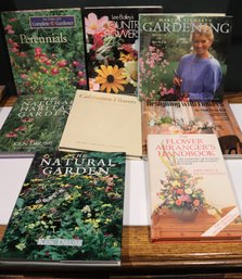 Gardening Books Titles Include The Natural Garden, The Flower Arrangers Handbook, Martha Stewarts Gardening