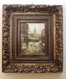 Impressionist Style Painting In An Ornate Bronze Finished Frame