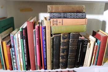 Collection Of Assorted Vintage Books, Titles Include Harpers Magazine, Mythology And More As Pictured