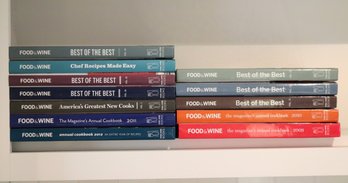 Collection Of Assorted Cooking Books Including Best Of The Best And Food And Wine
