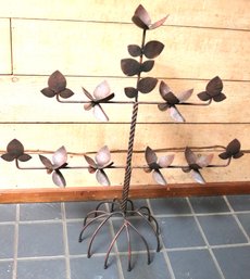 Metal Flower Petal Candelabra Holds 7 Candles