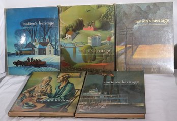 Collection Of Assorted Vintage Nations Heritage Books Includes Assorted Volumes As Pictured