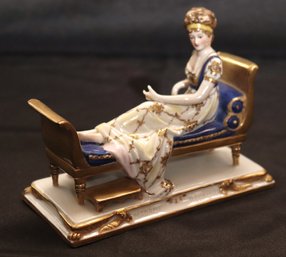 Scheibe Alsbach German Vintage Porcelain Figurine Madame Recamier Figurine