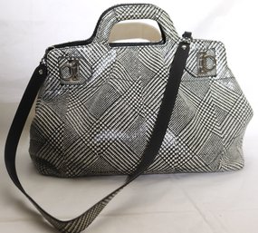 Salvatore Ferragamo Snake Skin Designer Handbag With Shoulder Strap