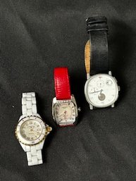 Three Vintage Preowned Watches With Alessi, Locman, And Swiss Legend  Karamika.
