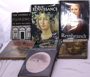 Collection Of Books Include The Stones Of Florence, Erotic Art Of The Masters, The Age Of The Renaissance