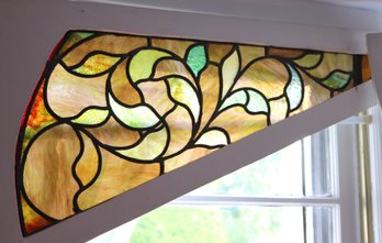 Vintage Custom Slag Glass Window Panels