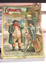 Grant's Cherry Whiskey Tin Advertising Sign