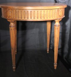 Auffray And Co. Fine French Furniture Louis The XVI Style Round Side Table With Drawer For Storage