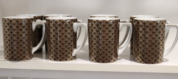 8 Stylish Coffee Mugs With Asian Stamp