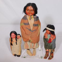 Vintage Native American Skookum Dolls