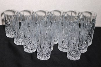 Collection Of 16 Fine Etched Water Glasses