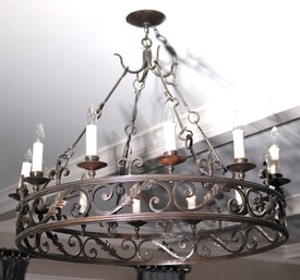 Ornate French Country Style Chandelier Measures Approximately 34 Diameter X 34 Tall - Starting Price!
