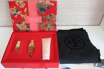 Estee Lauder Beautiful Perfume New In Box Includes A Tori Burch Scarf